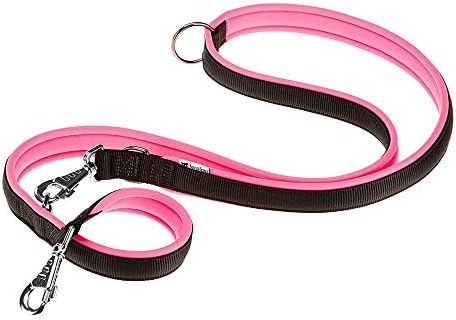 ファープラスト イタリアferplast社製 エルゴ フルオ マティック ERGO FLUO MATIC 多機能 リード 2頭引き GA25/200 ネオンピンク 犬 りーど 伸縮 リード さん...