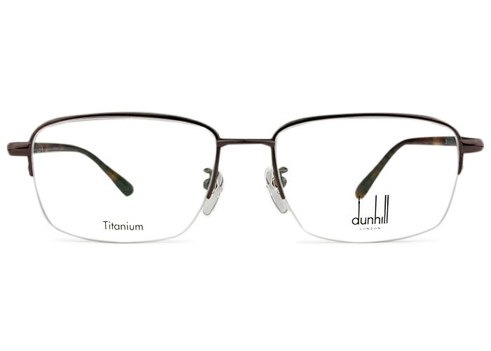 VDH154J 0R80 ダークブラウン 大きい メガネ めがね 眼鏡 56サイズ ウェリントン ナイロール ハーフリム 日本製