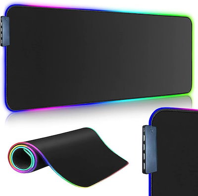 他サイト： ゲーミングマウスパッド 大型 キーボードパッド 防水 RGB 4USBポート ケーブル付属 光るマウスパッド ゲーミング マウスパッドの商品画像