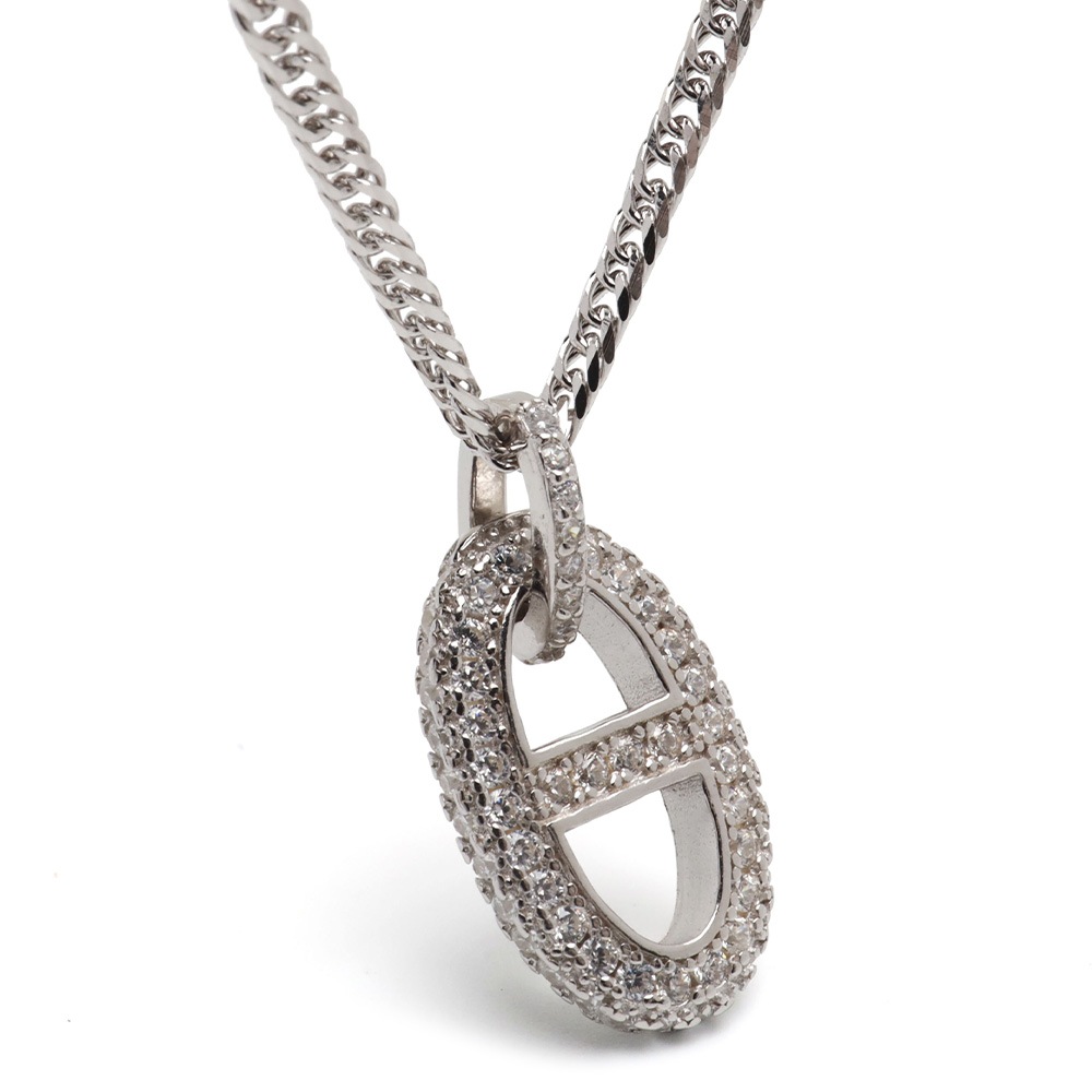 シルバー925 パヴェアンカーネックレス [cn149-cn053-2mm]