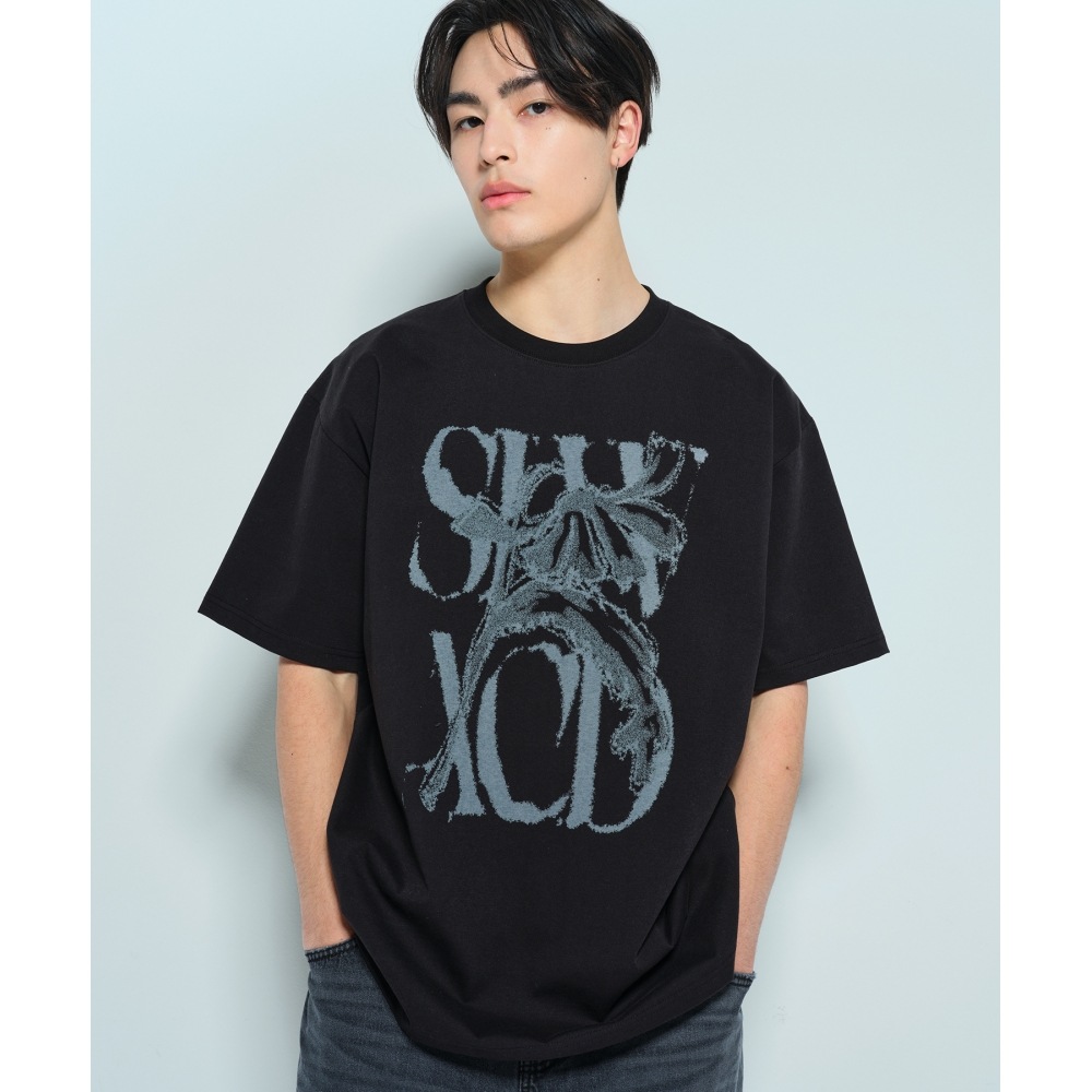 SLOW ACID 5/19配送ラスティロゴ半袖Tシャツ[ブラック]