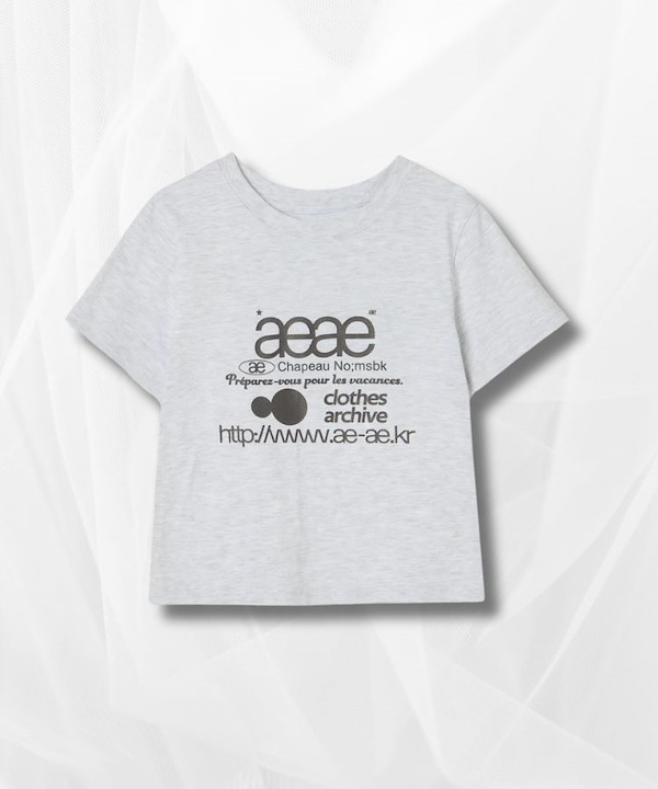 Qoo10 aeae WEB LOGO CROP T ロゴ 半