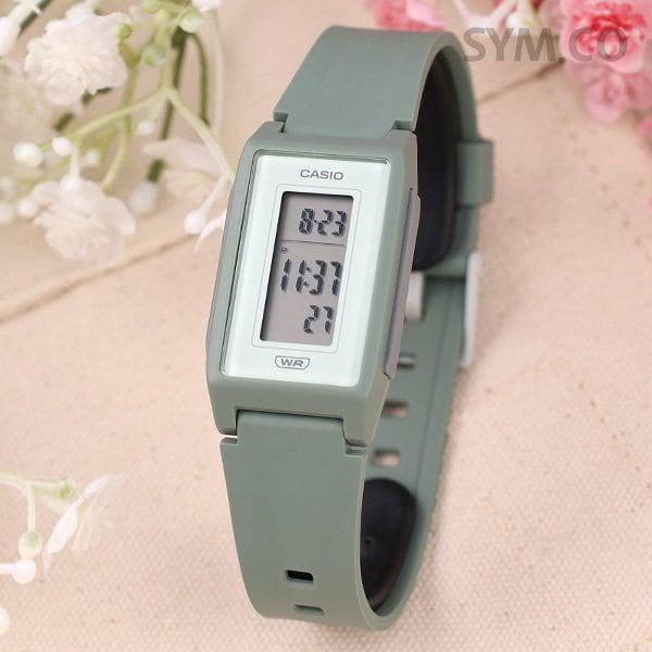 LF-10WH-3 超軽量スクエア学生デジタルレディースウレタン時計d