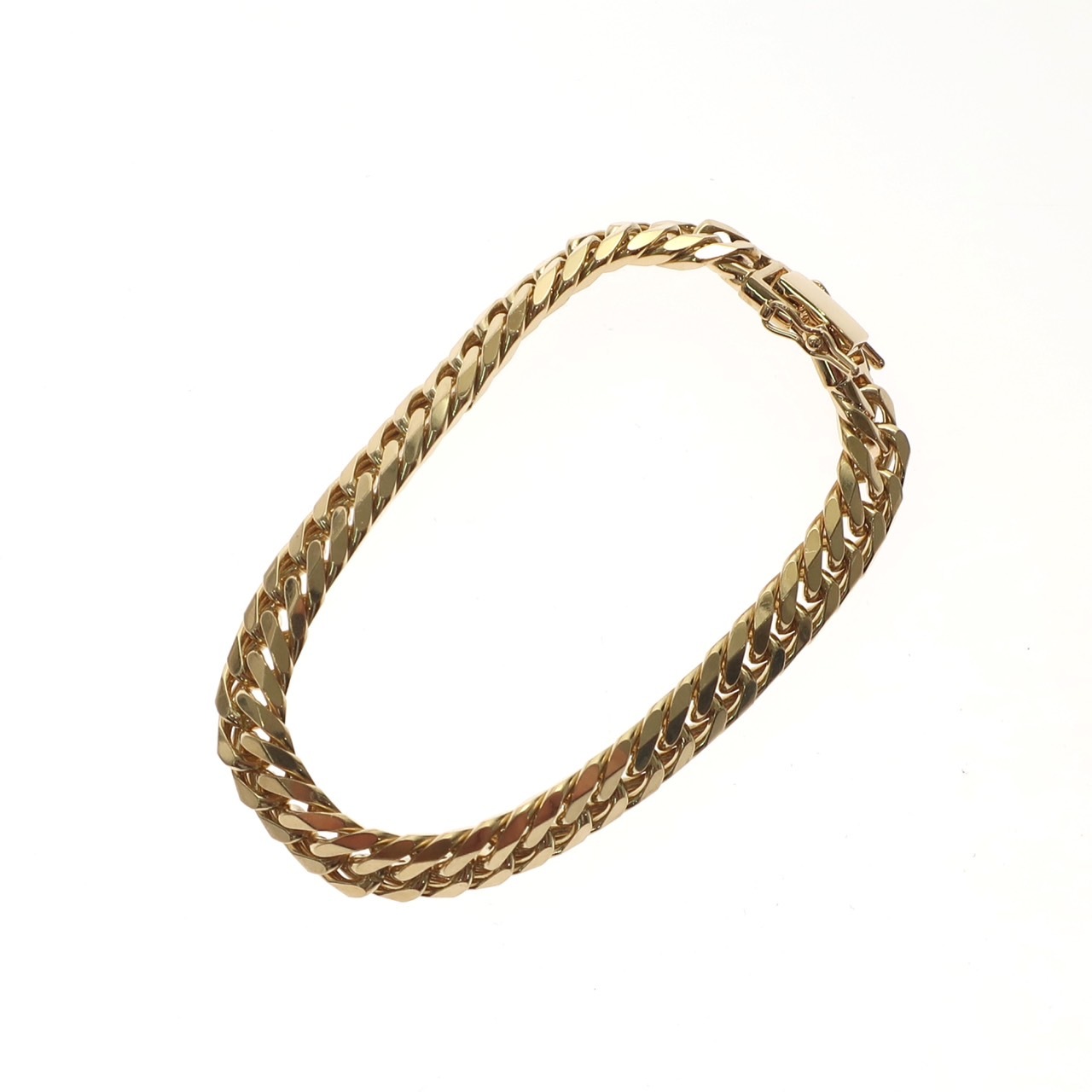 【新品】 喜平ブレスレット K18 18金 750 6面ダブル 52.1g 20cm 9.1mm キヘイ チェーン 金ブレス 造幣局検定マーク 50g 18cm メンズ アクセサリー