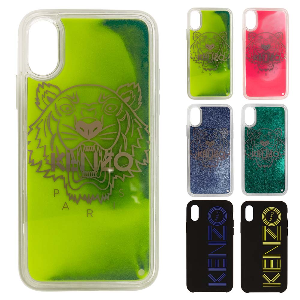 魅力的な 即納 KENZO 日本未発売 正規品 限定 カバー リキッドタイガー/グリッタータイガー/ロゴ/スマホケース ケース X/Xs iPhone ケンゾー 多機種対応ケース