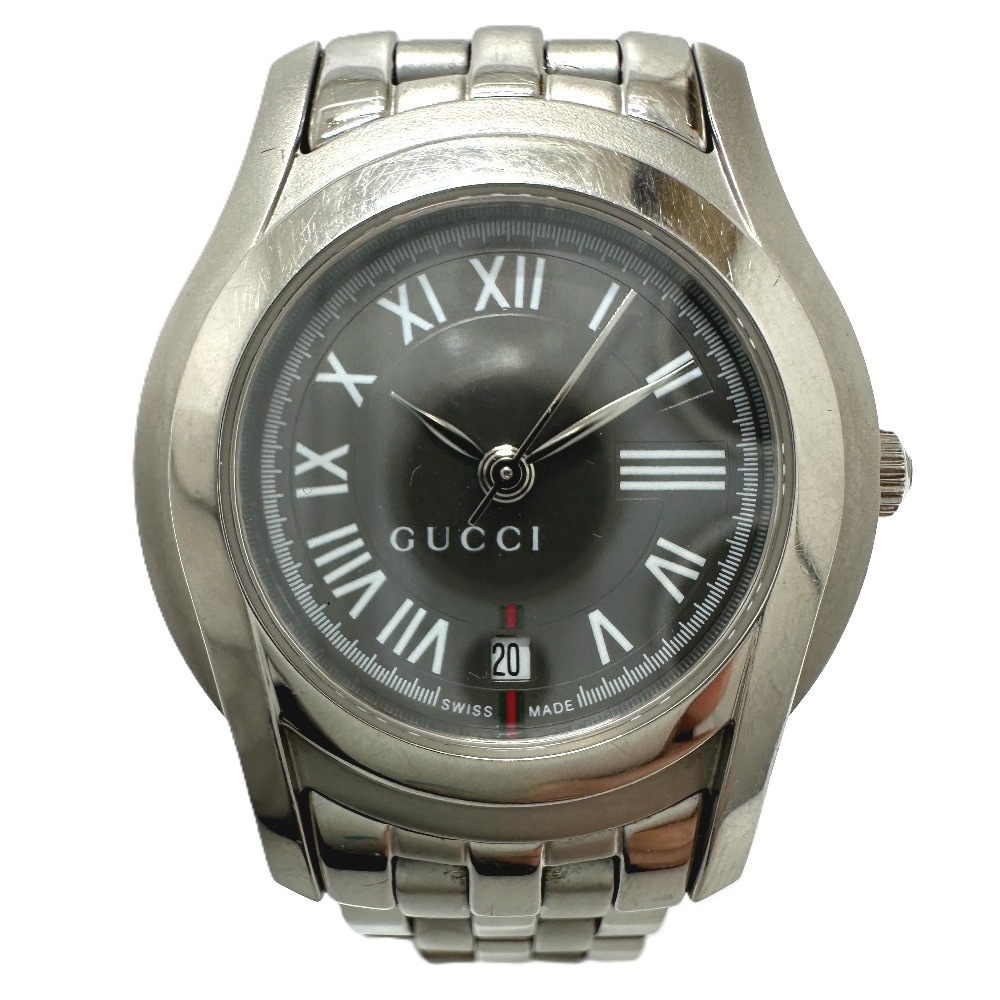 GUCCl ステンレススチール 時計 黒文字盤 Gucci - Sync