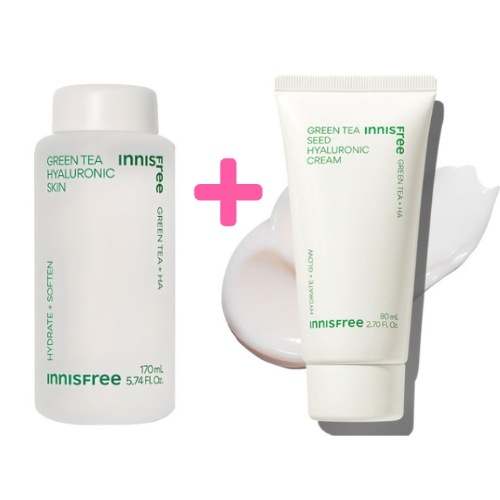 グリーンティー ヒアルロン酸 スキン 170ml+ グリーンティー シード ヒアルロン酸 クリーム 80ml 保湿 韓国コスメ 水分クリーム