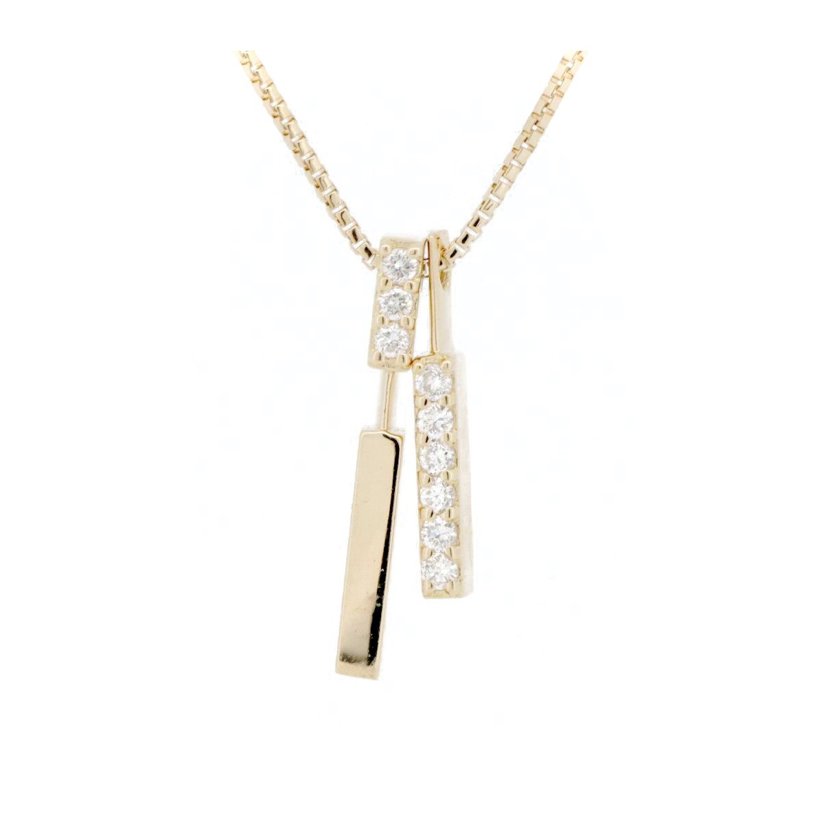 ダイヤモンド ネックレス 0.09ct K18YG(18金 イエローゴールド) 質屋出品