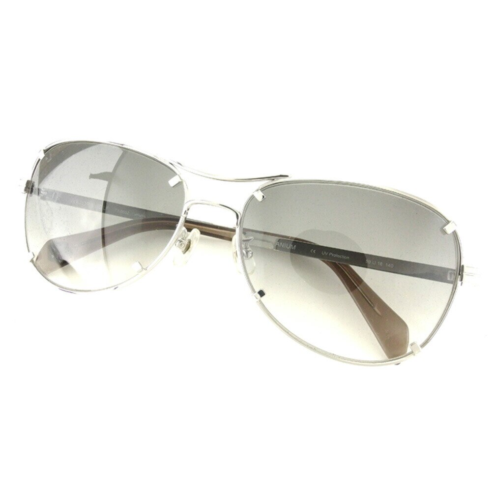 サングラス アイウエア ブラウン　シルバー 中古