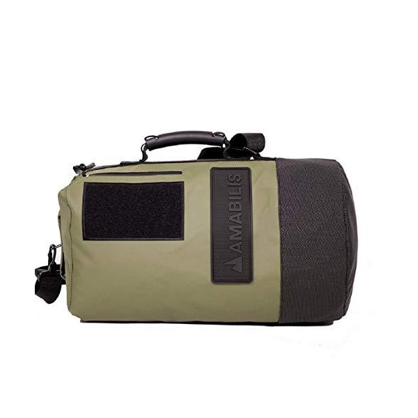 AMABILIS Dave Jr Waterproof, Heavy Duty Duffel Bag, 18 x 10 Inches - 23 Liters/1413 cu.in, Military