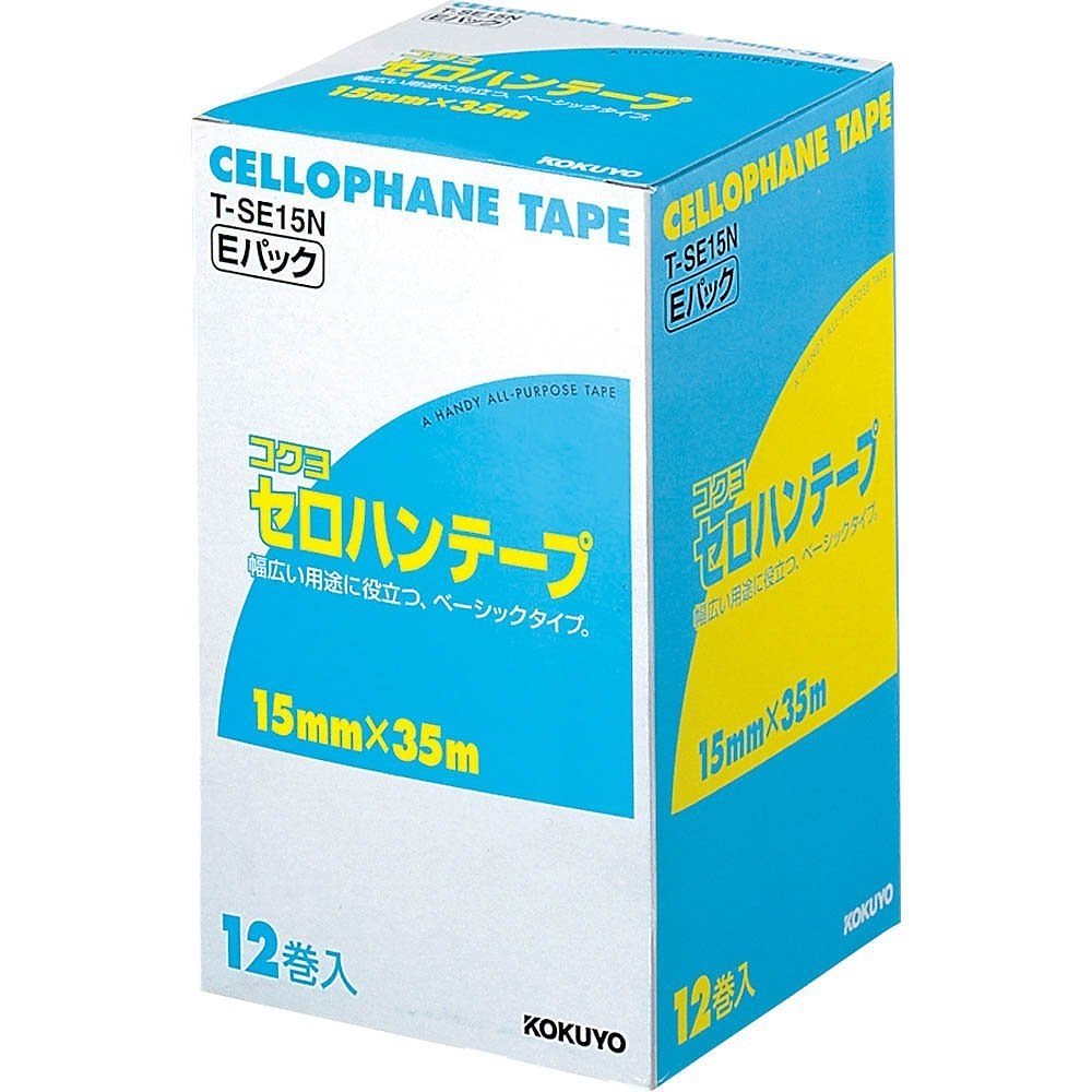 （まとめ買い）セロハンテープ 大巻き お徳用Eパック 15mm 12巻入 T-SE15N [x3]