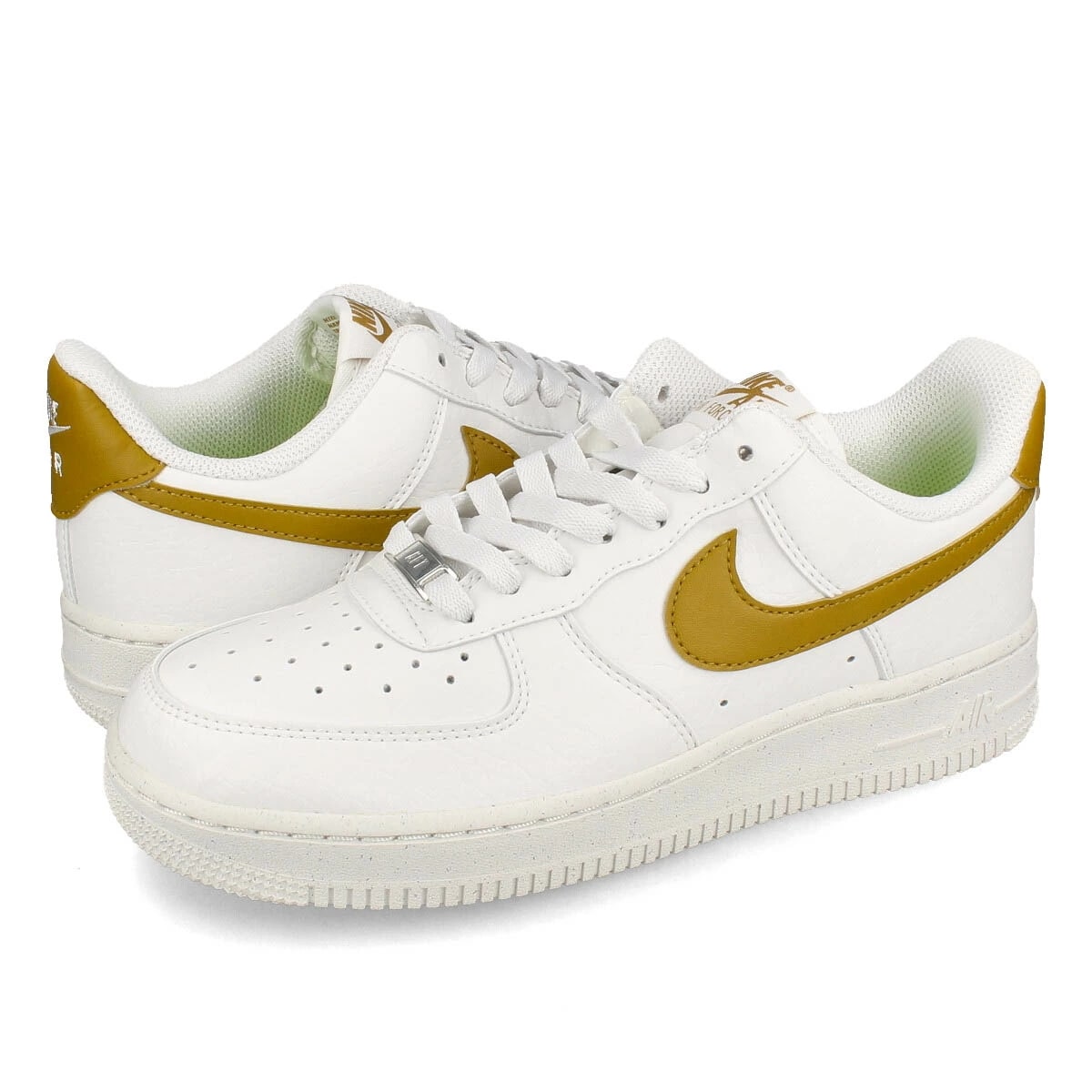 NIKE WMNS AIR FORCE 1 07 NEXT NATURE SUMMIT WHITE/BRONZINE/METALLIC SILVER