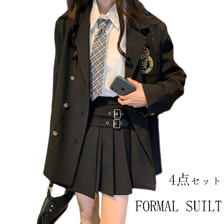 即納あり 卒業式 スーツ 女の子 卒服 女の子 韓国 制服 フォーマル スーツ 大きいサイズ プレザー 女子 小学生 小学校 卒業式 スーツ 女の子 ネクタイ ゆったりサイズ 子供服 ジャケット 白シ