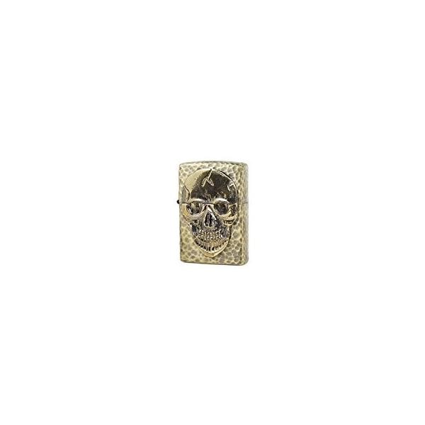 ZIPPO(ジッポー) オイルライター HAMMERED SKULL 　ハンマートーン スカル 両面加工