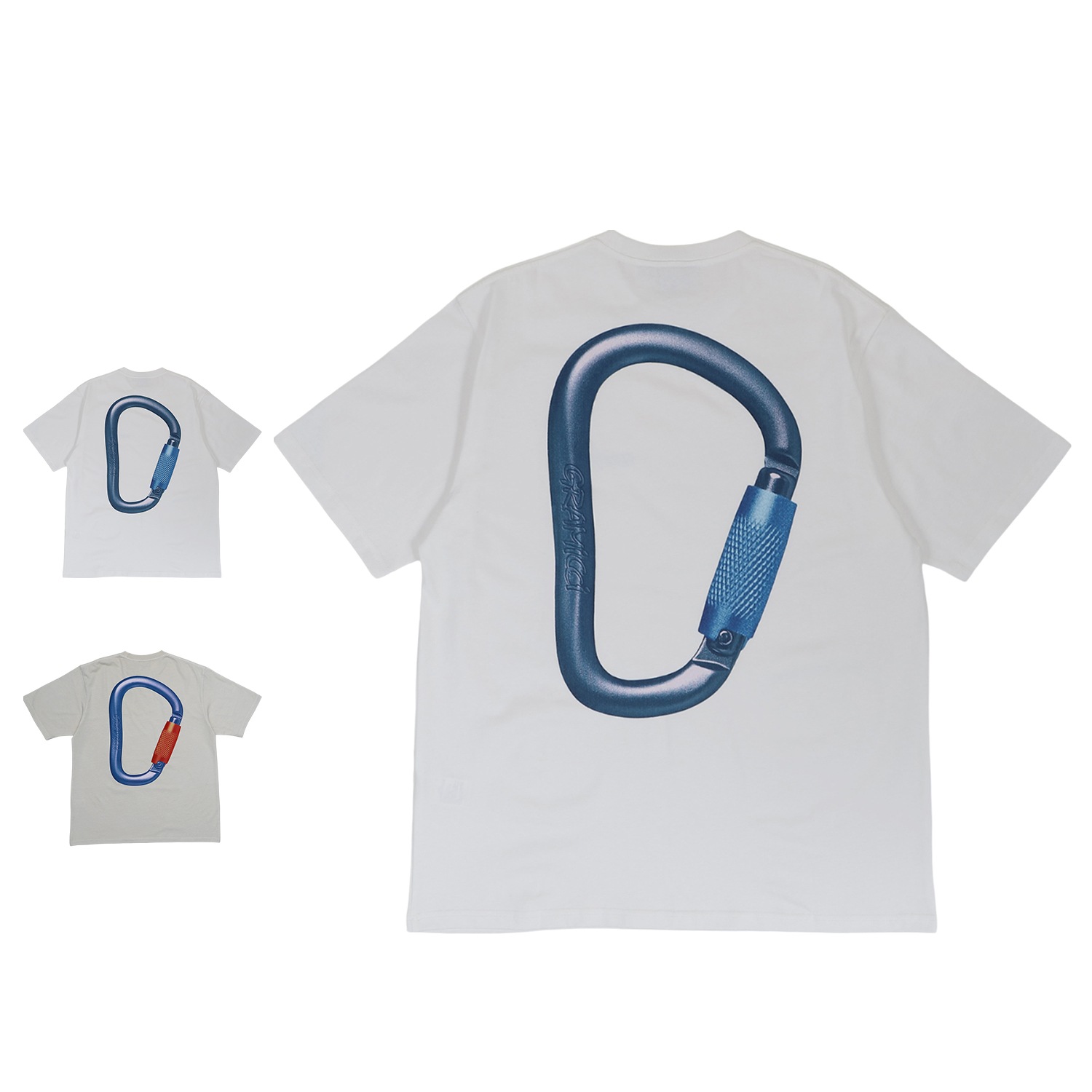 Tシャツ 半袖 カラビナ メンズ ホワイト グレー 白 G4SU-T074Tシャツ