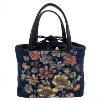 優美社 6019-00 ゴブラン織（ごぶらんおり） ハンドバッグ ネイビー