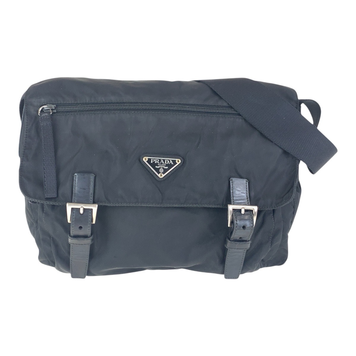 テスート 三角ロゴプレート ブラック 黒 シルバー金具 ナイロン 31 斜め掛け ショルダーバッグ 男女兼用 レディース 501264