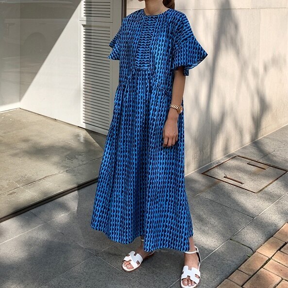 2color ワンピース ロングワンピース ロングワンピ 半袖 半そで 膝下 ロング丈 マキシ丈 マ