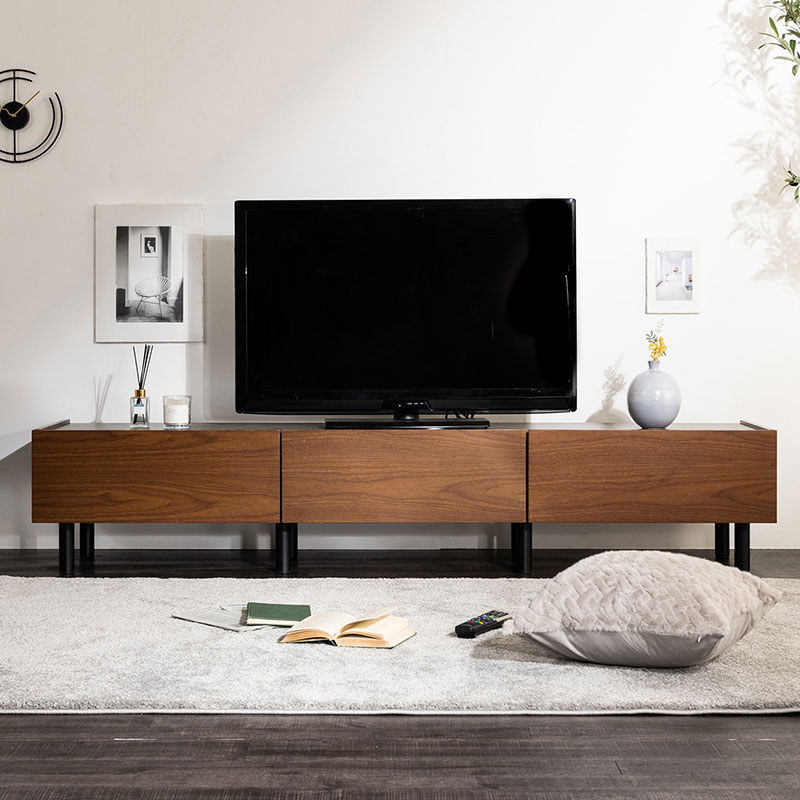 テレビボード テレビ台 ローボード リビングボード リビング収納 収納 棚 引き出し 幅200cm 木目調 大理石調 ナチュラル ブラウン AVボード