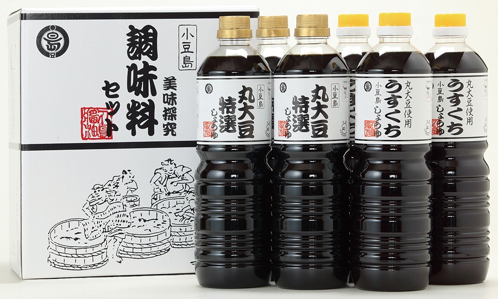 マルシマ醤油 国産 醤油 丸大豆うすくち醤油 1L 丸大豆特選こいくち醤油 1L 6本セット B41