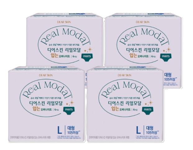 RealModal Premium 着用タイプ生理用ナプキン ― ショーツ型（夜用） ― Lサイズ（105~）8枚 × 4パック（合計32枚）韓国製