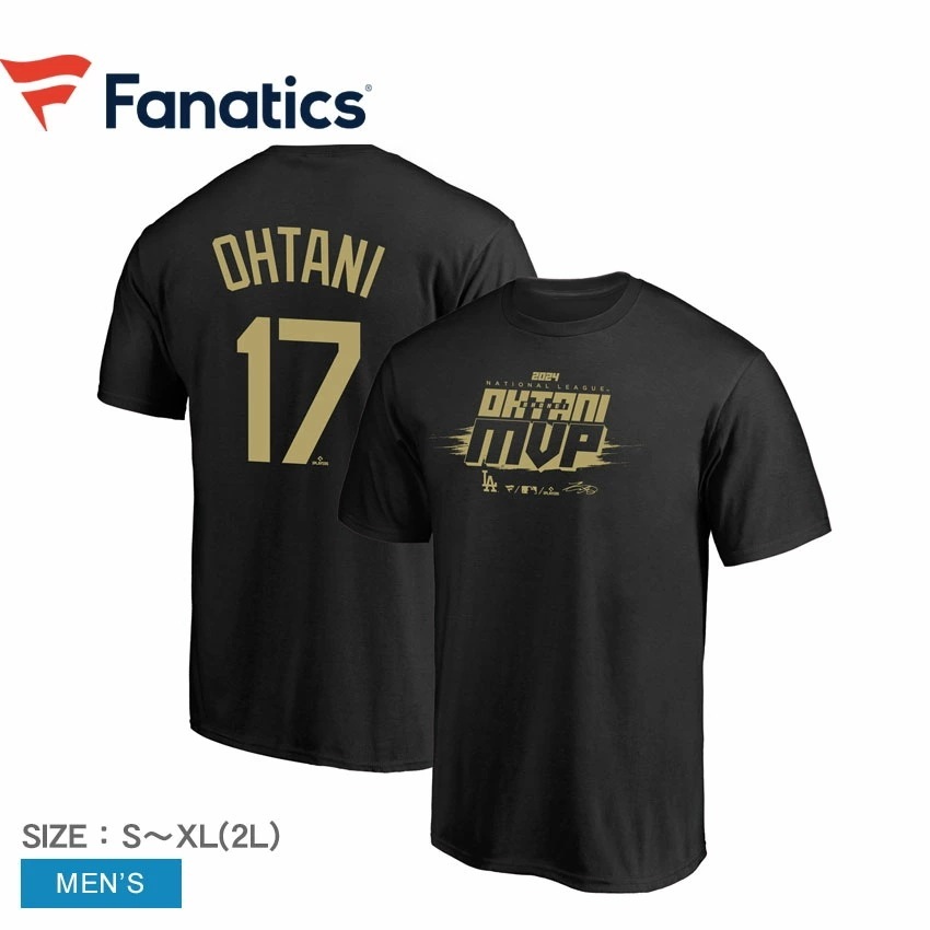 ドジャース 大谷翔平 ナショナルリーグ MVP 2024 受賞記念 ネーム＆ナンバー 背番号 Tシャツ ML01-24FW-0143 メンズ MLB メジャーリーグ プロ野球
