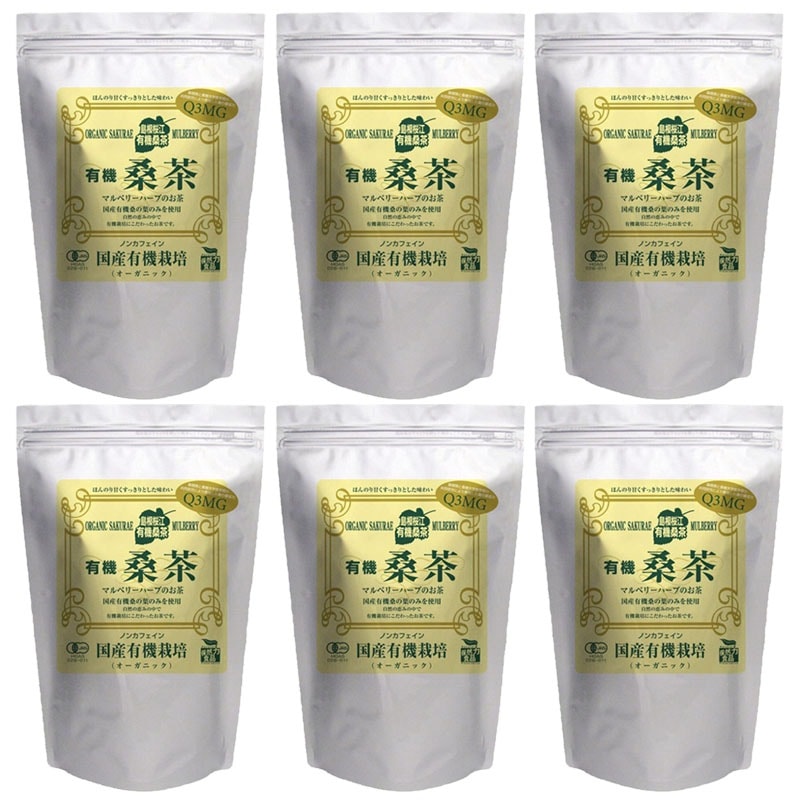 桑茶　しまね有機ファーム 有機桑茶 90g (2.5g36包入) 6袋セット ティーバッグ ノンカフェイン 無添加 島根県桜江町桑葉生産組合 桑の葉茶