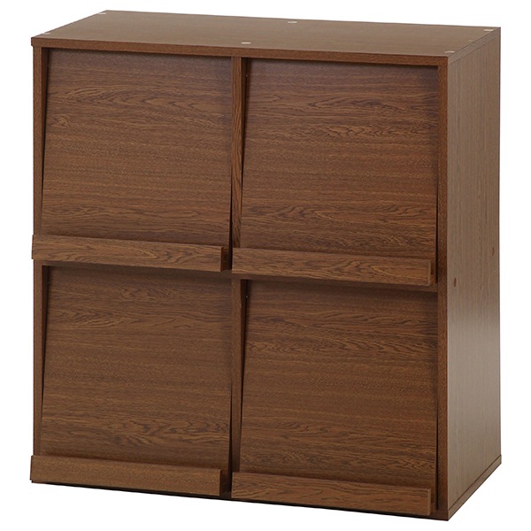 不二貿易 73418 ディスプレイラック 4マス オークBR DP8085 メーカー直送