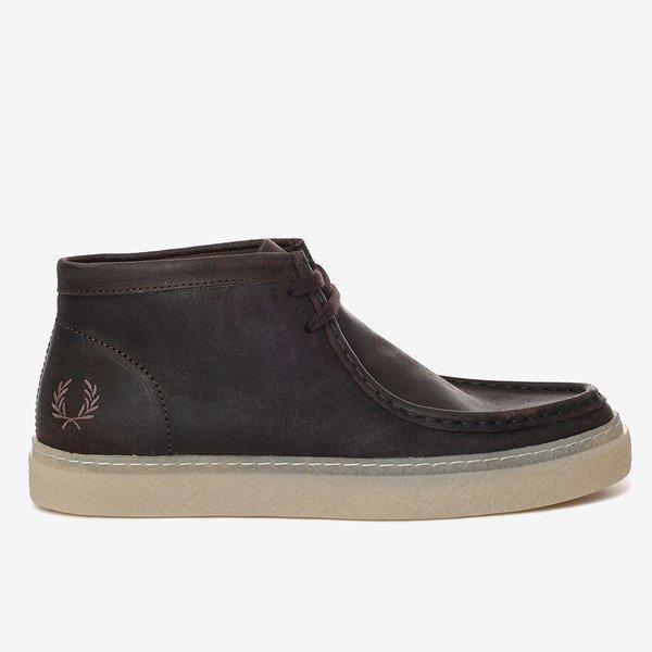 Fred Perry_トレンディな男性牛革スニーカー ドーソン Dawson Mid Waxed Suede SFPM2315327-Q21