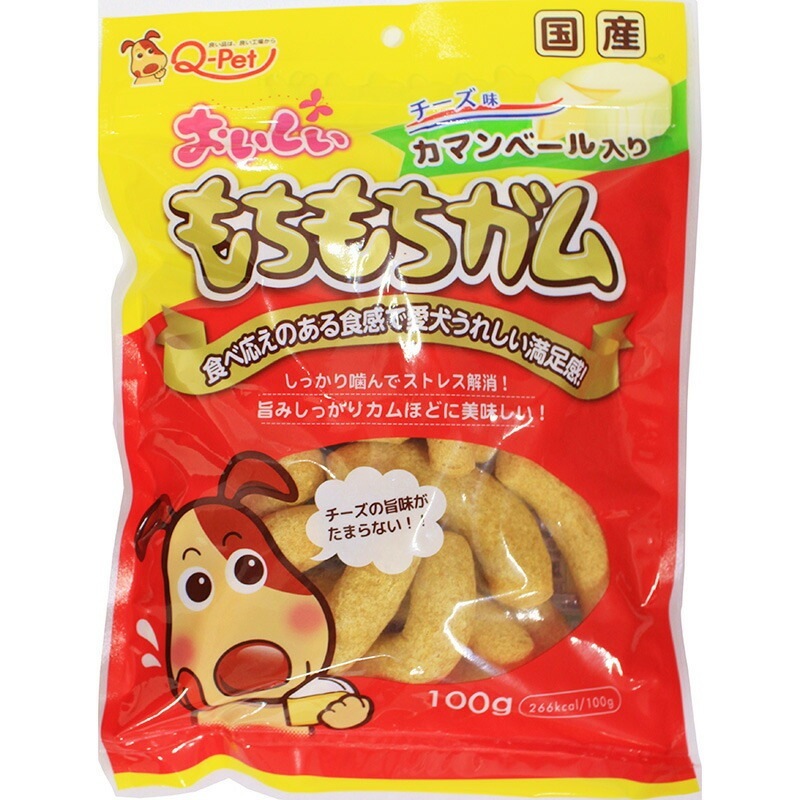 （まとめ買い）おいしいもちもちガム チーズ味 カマンベール入り 100g 犬用おやつ [x15]