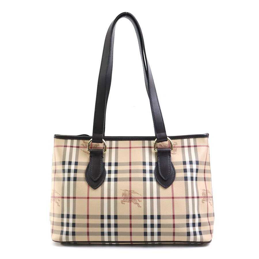 バーバリー BURBERRY ショルダーバッグ トートバッグ ノバチェック PVC/レザー ベージュ/マルチカラー レディース e57794f