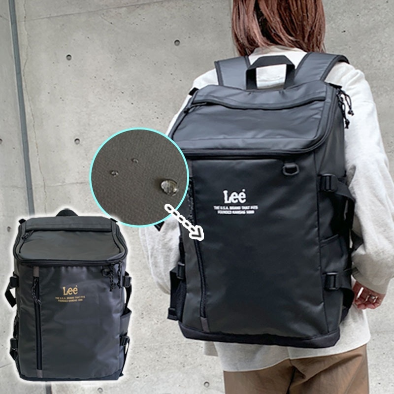 リュック リュックサック 撥水 スクエア 通学 バックパック 黒　ユニセックス 中学生 高校生 塾 部活 撥水