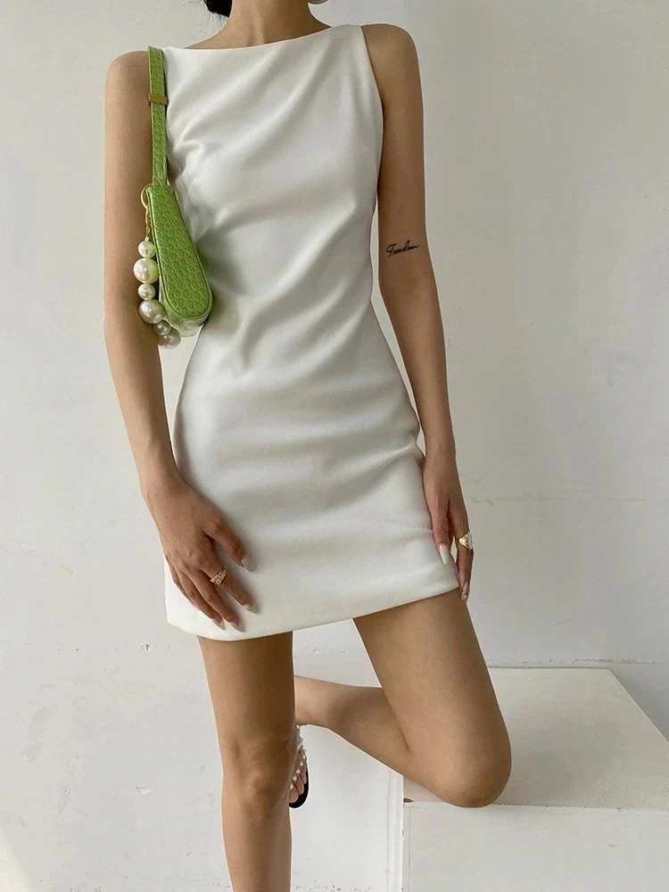 【3日で出荷】パーティードレス新作 ドレスウェディングドレス二次会花嫁結婚式 ノースリーブ ワンピースシンプルウエディングドレス安い お呼ばれドレス7279 7,425円