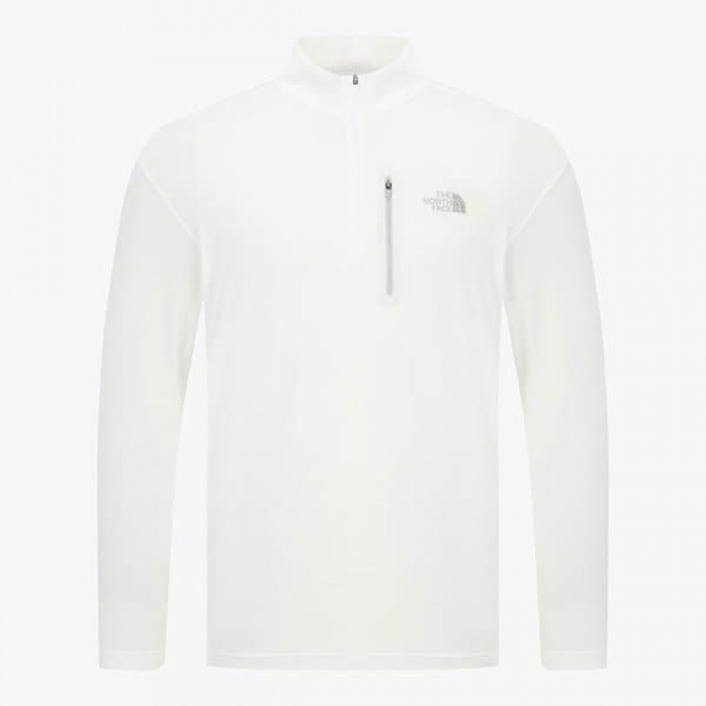 [ノースフェイス公式] NT7LR02C メンズビースティーロングスリーブジップTシャツ_ホワイト