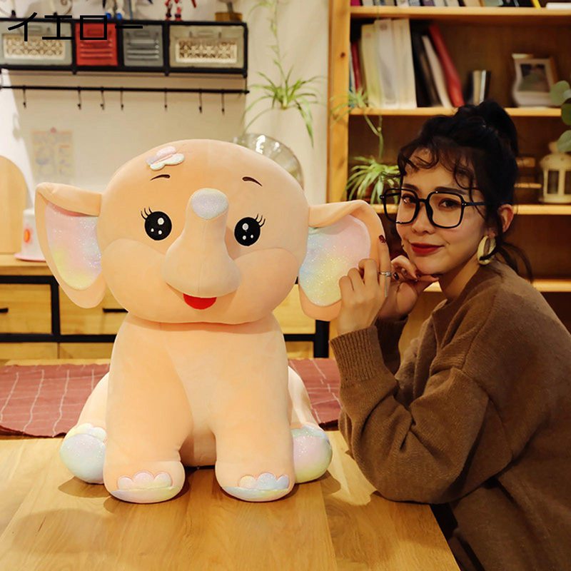 縫いぐるみ 抱き枕 象 蝶付き かわいい 萌えグッズ リアル 癒し系 個性的 もふもふ 柔らかい お世話遊び 女の子 キッズ プレゼント 店の置物 おもしろ雑貨 添い寝枕 安眠グッズ 飾り PP綿 4