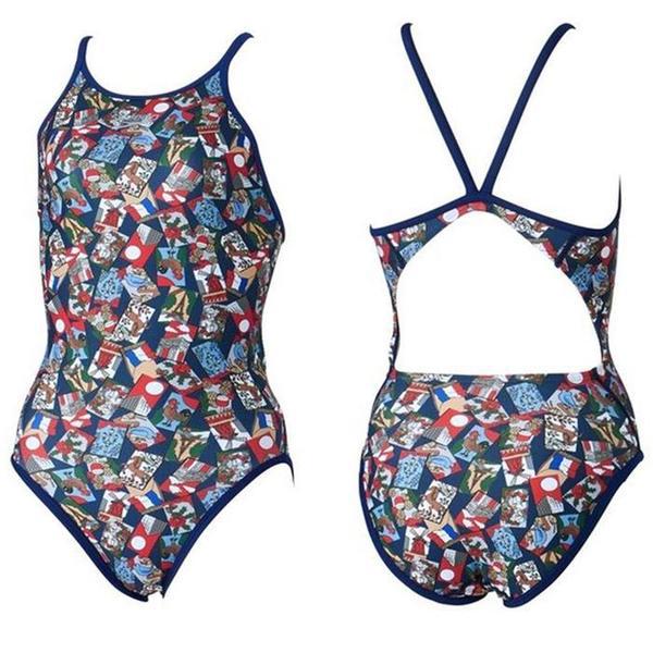 女性丈夫ワンピース水着 J1323 マリンスポーツ