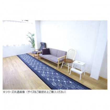パレスタイル 廊下敷きマット(抗菌防臭 吸水速乾) 日本製 80×120cm ブルー