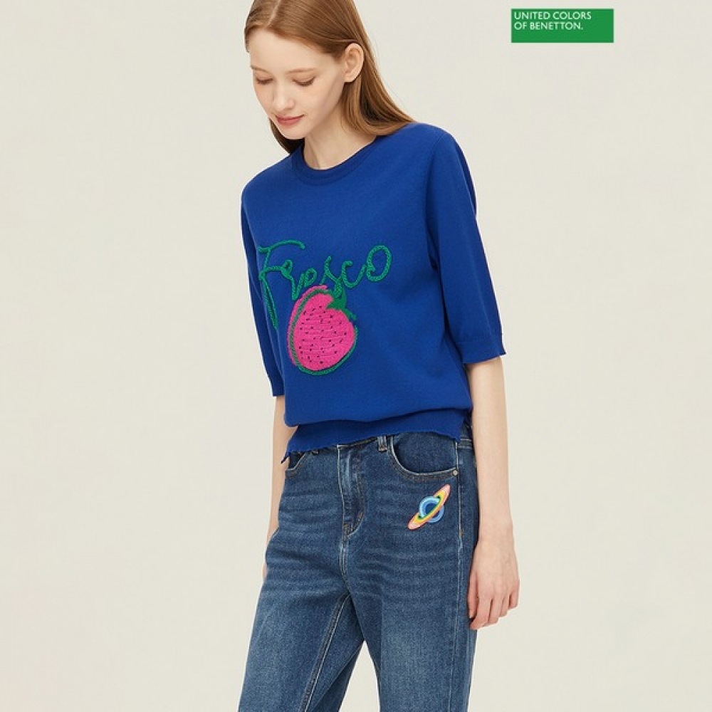 [ベネトン] ベネトンストロベリースリムニット BAKPA6531