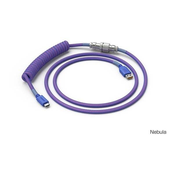 Coiled Cable - Nebula（USB-C with Aviator Connectors） GLO-CBL-COIL-NEBULA