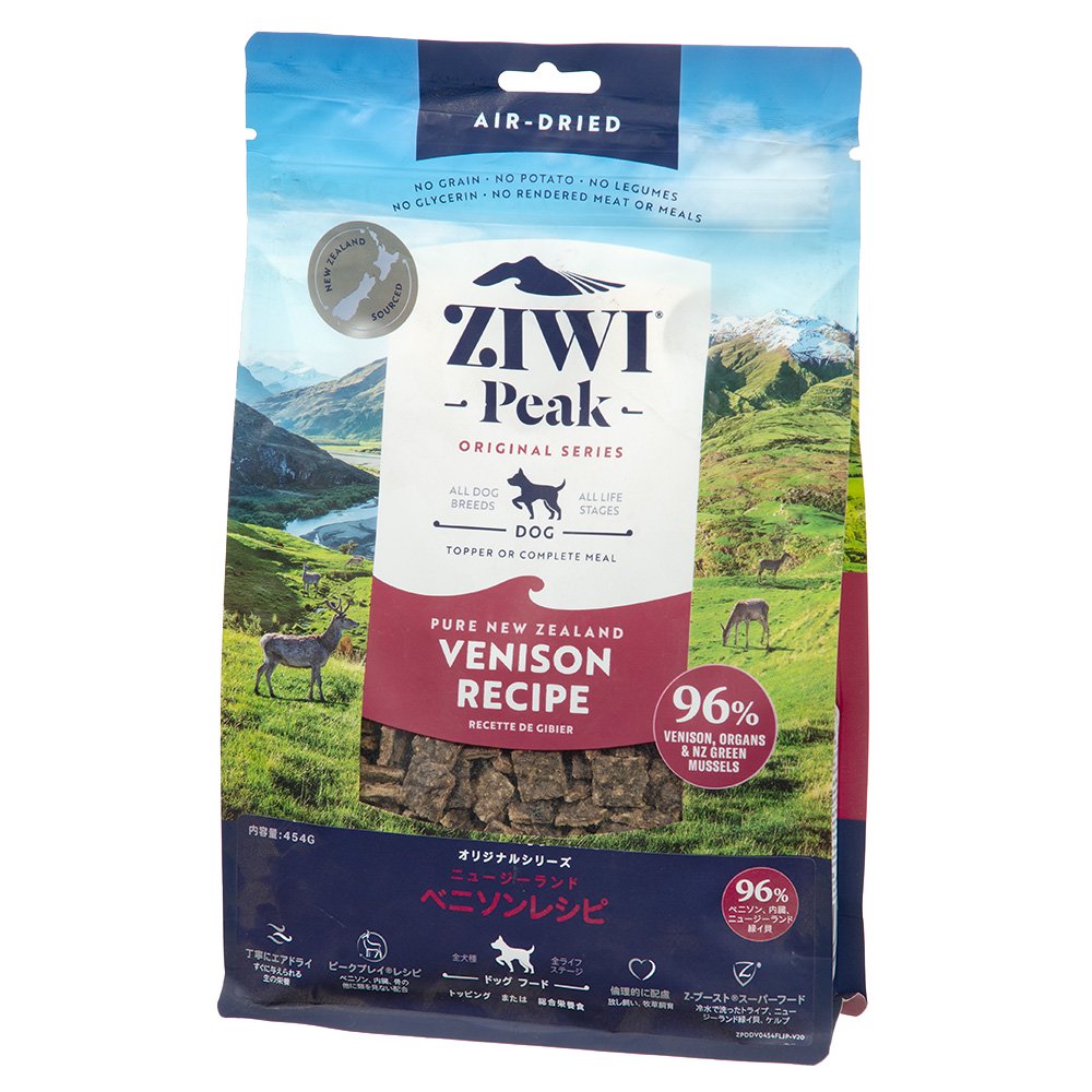 ドッグフード　ジウィピーク　エアドライ・ドッグフード　ベニソン　４５４ｇ　ＺｉｗｉＰｅａｋ　ＣＲＣ45―02―12―20―00