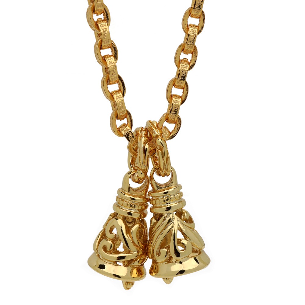 ツインベルネックレス ゴールド [n632-gold]