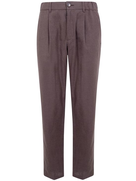 HERNO Men Straight Pants PT000185U 17147 8800 DARK BROWN