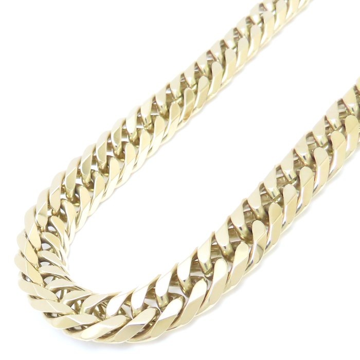 喜平ネックレス K18YG イエローゴールド 6面 ダブル 50cm 205.4g/76102【中古】