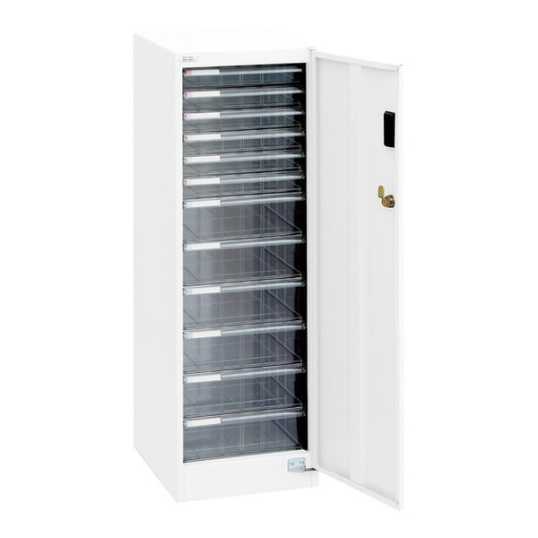 AF-SH12 セキュリティフロアケース A4 浅6深6段 シロ メーカー直送