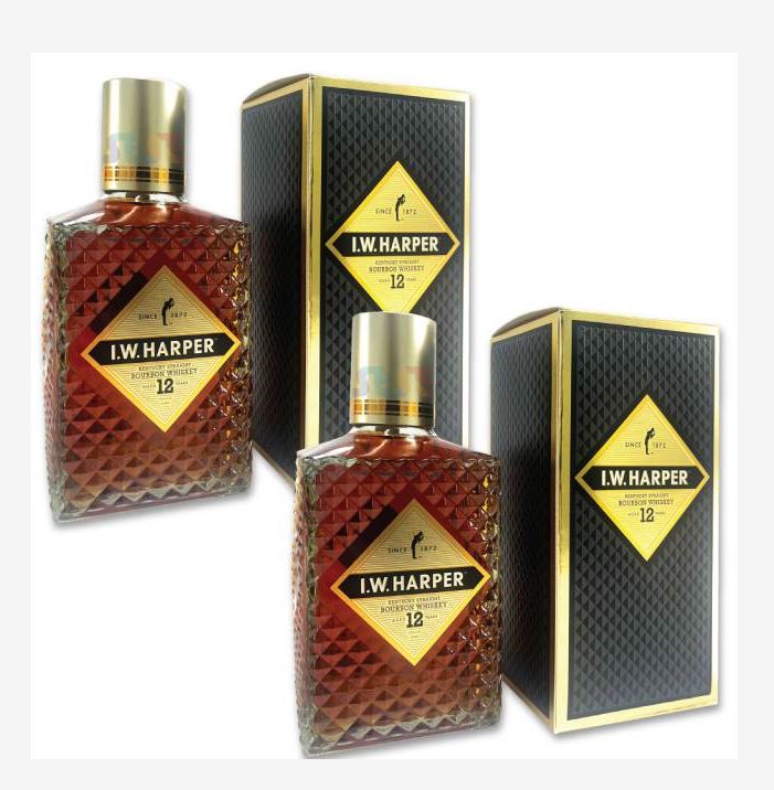 [新型 正規品] I.W.ハーパー 12年 750ml 2本セット 43% アメリカ ウイスキー 　I.W. HARPER アメリカンウイスキー