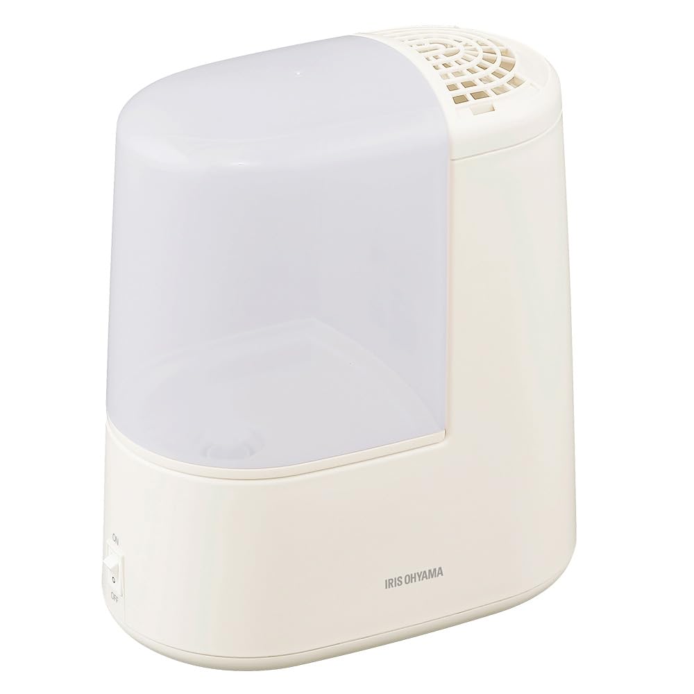 アイリスオーヤマ(IRIS OHYAMA) 加湿器 スチーム式(加熱式) 加湿量 260ml タンク容量 2.4L 7畳 9時間連続加湿 アロマ対応 小型 卓上 デスク用 AHM-H26B-C アイボ