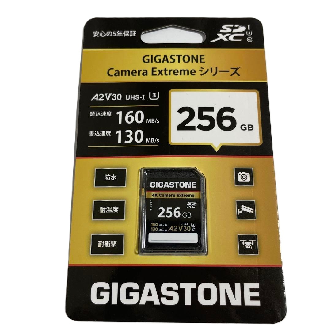 Gigastone　256GB SDXCカード UHS-I U3 V30 A2 Class10 4K対応 160MB/s SDカード 連続撮影に GJSX-256GBA2V30 Camera Extr