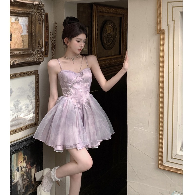 ティーブレイク フィッシュボーン サスペンダードレス バースデードレス スカート 逃亡者プリンセス パフスカート 5,315円