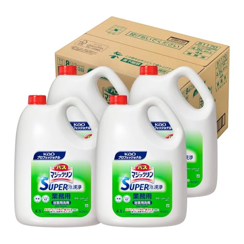 花王プロシリーズ【大容量】 【ケース販売】 花王 バスマジックリン SUPER CLEAN 4.5L 梱販売用 業務用 お風呂 除菌・消臭 中性