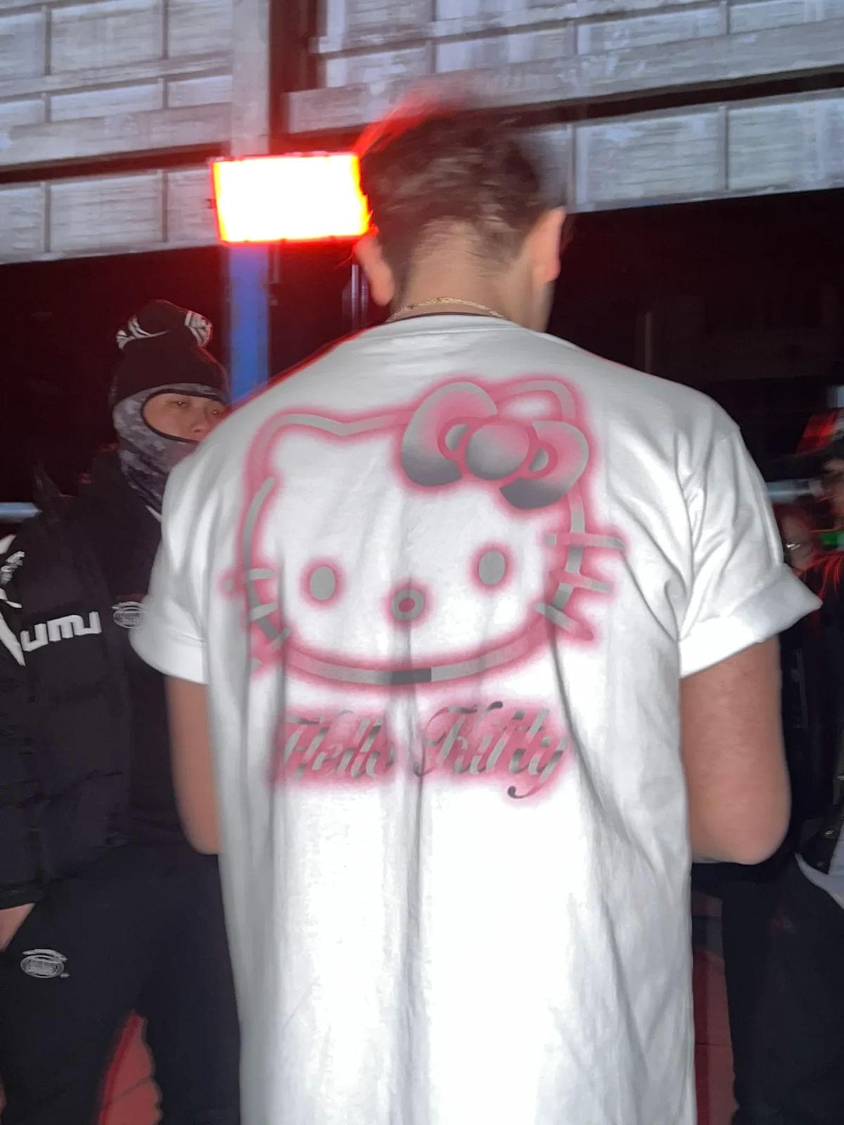 WHOOSIS×HELLOKITTY　ネオンプリントTシャツ